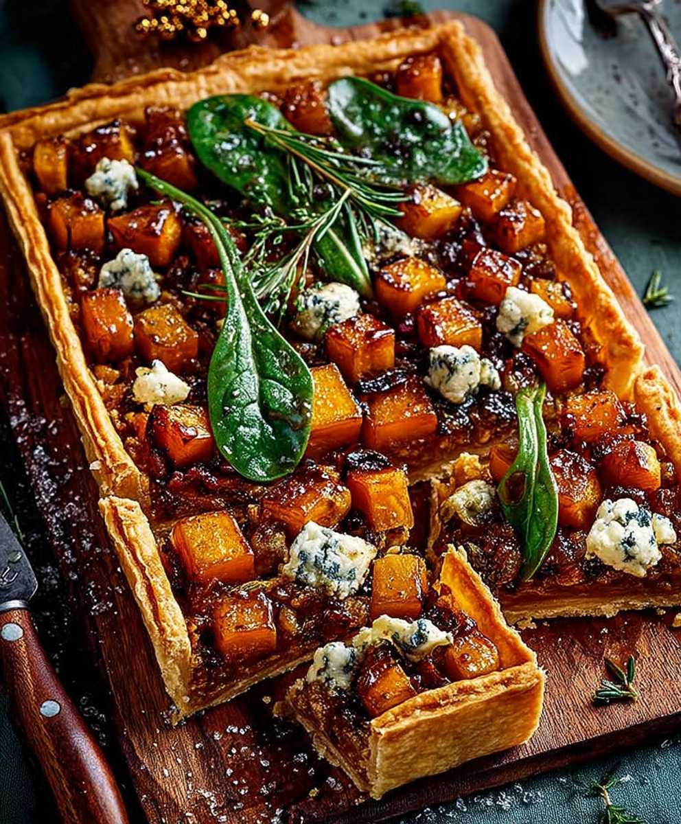 Squash stilton tart