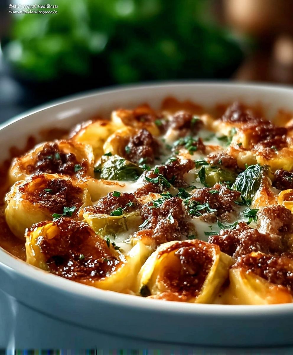 Creamy Brussels Sprouts Au Gratin