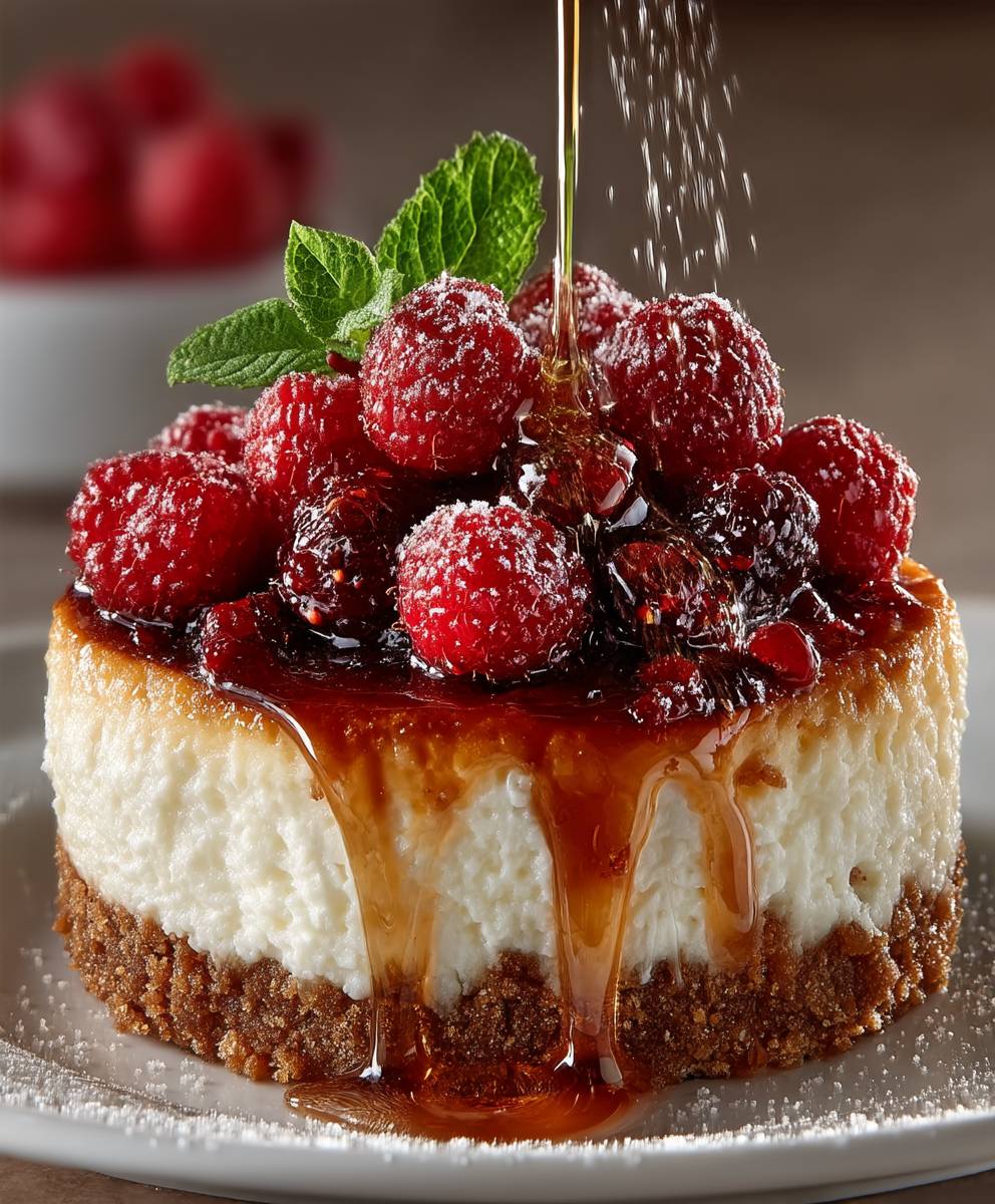 Peach Raspberry Cheesecake