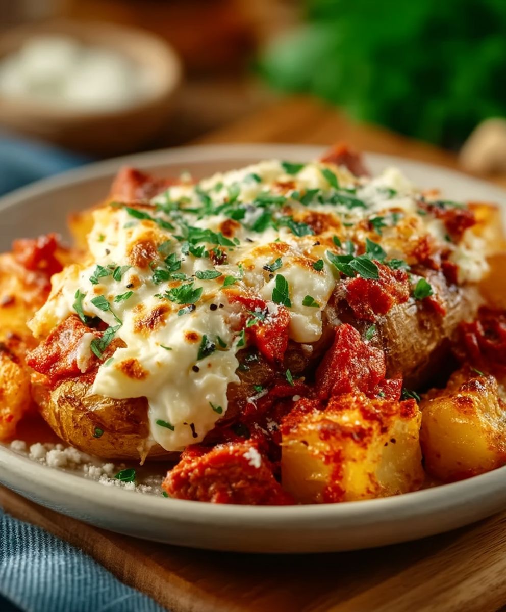 Steak Bites Loaded Baked Potato