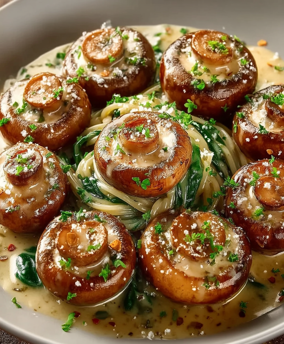 Tomato Spinach Shrimp Pasta