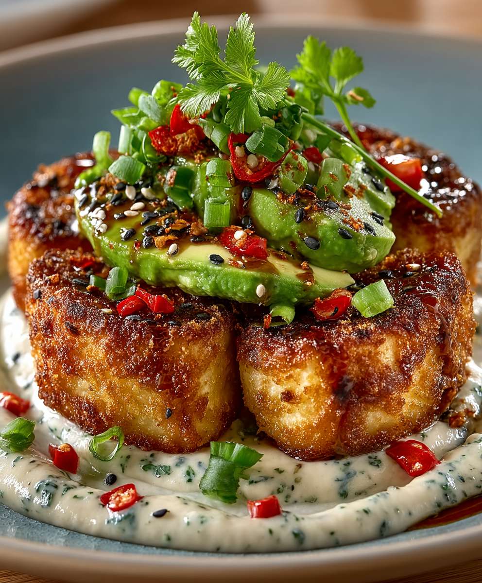 Fried Avocado Chipotle Cream