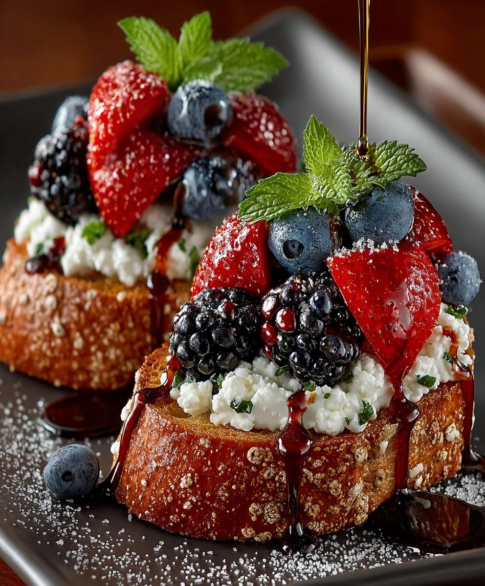Berry Crostini Goat Cheese