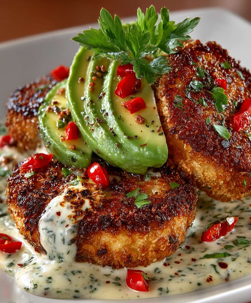 Fried Avocado Chipotle Cream