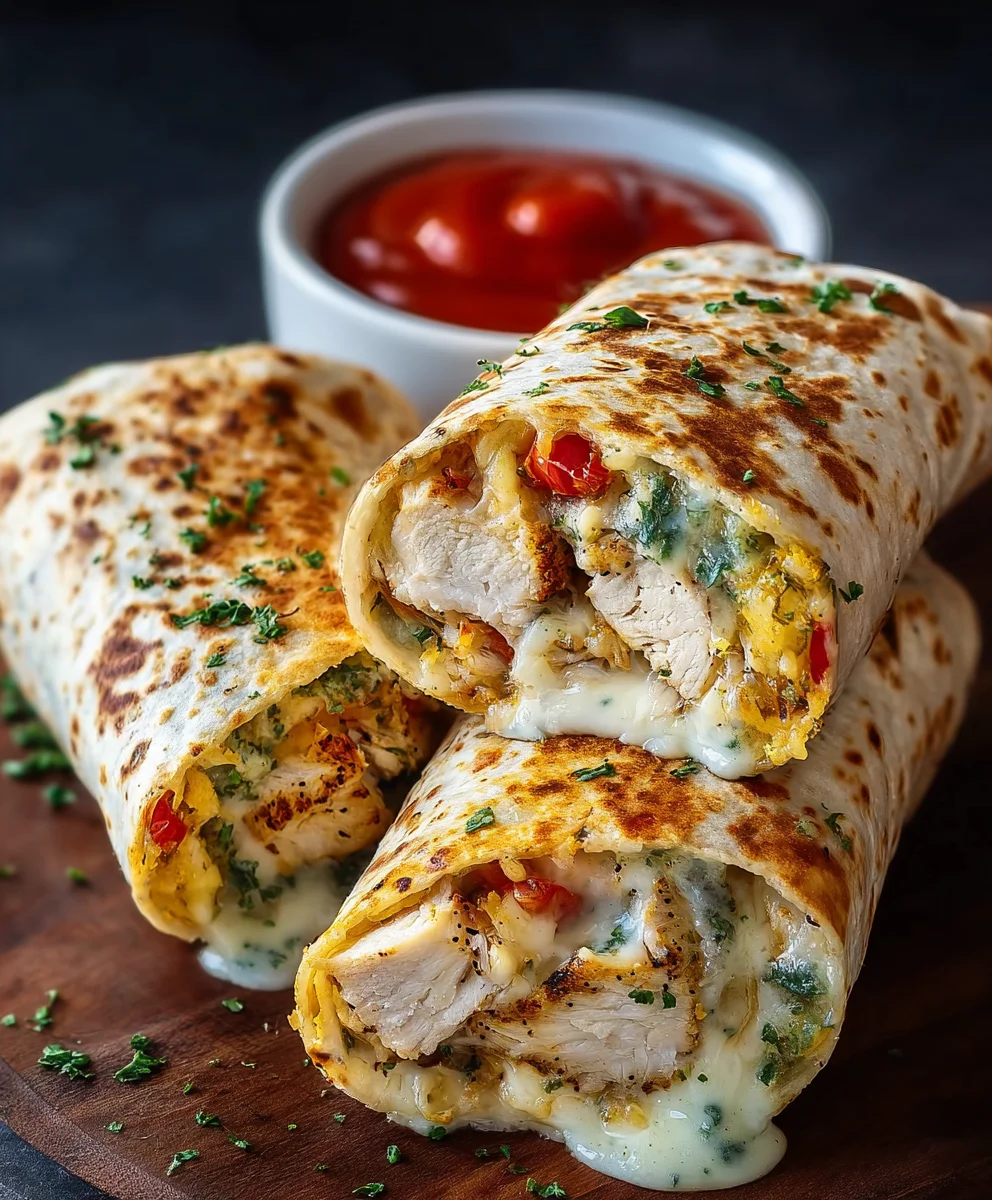 Easy Cheesy Garlic Chicken Wraps: The Ultimate Recipe