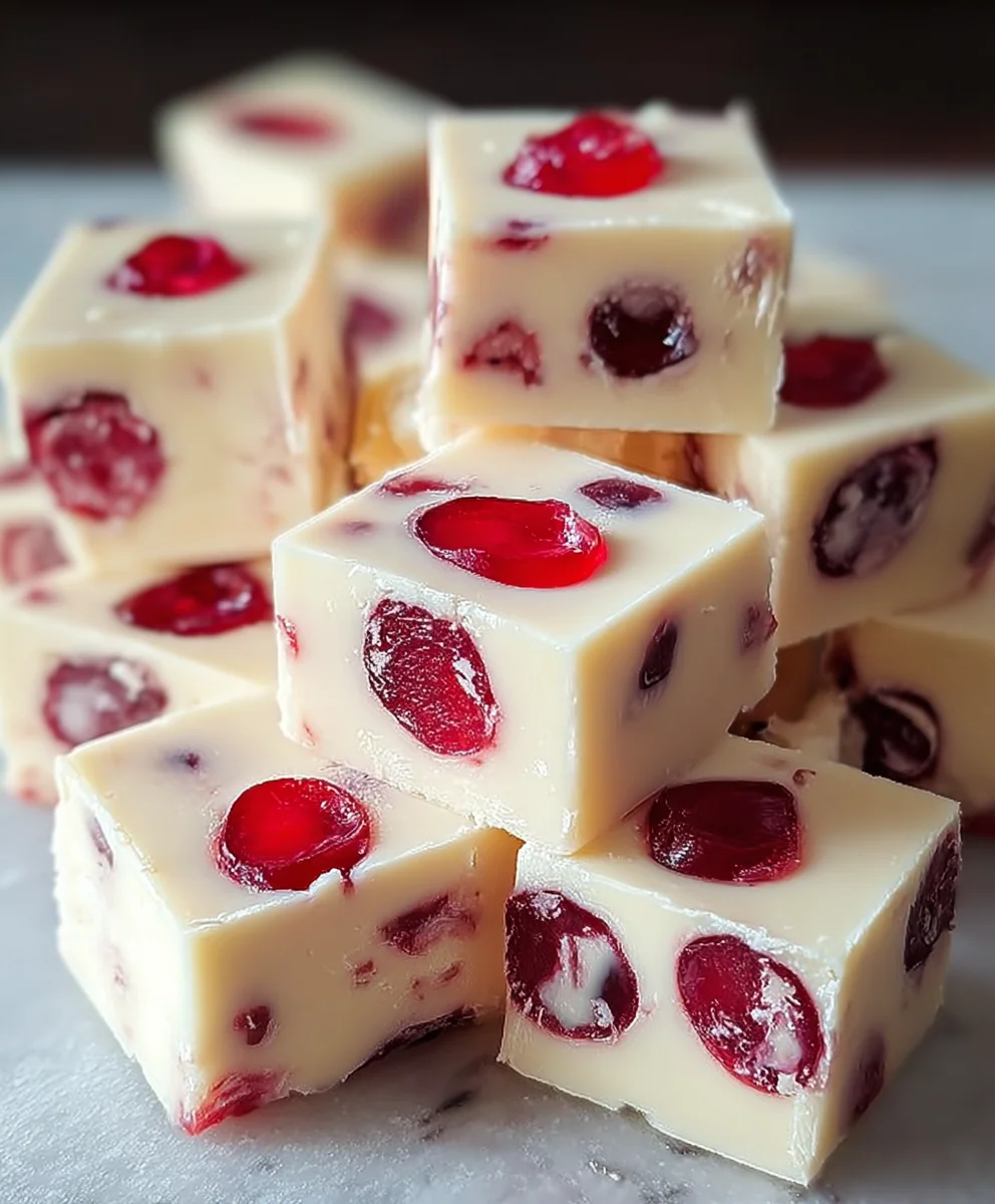 Decadent Cherry White Chocolate Fudge - Simple & Sweet!