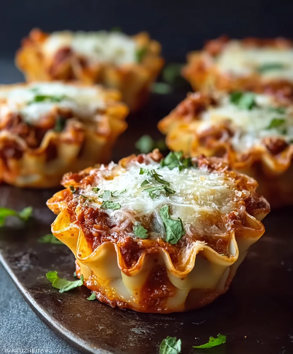Bite-Sized Lasagna Cups: Quick, Easy & Flavorful Recipe!