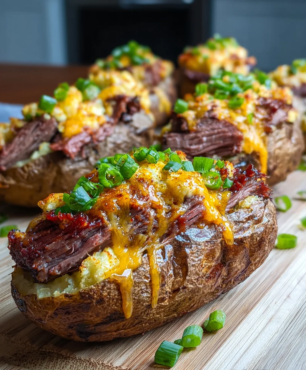 Ultimate Brisket Loaded Twice Baked Potatoes: Flavor Bomb!