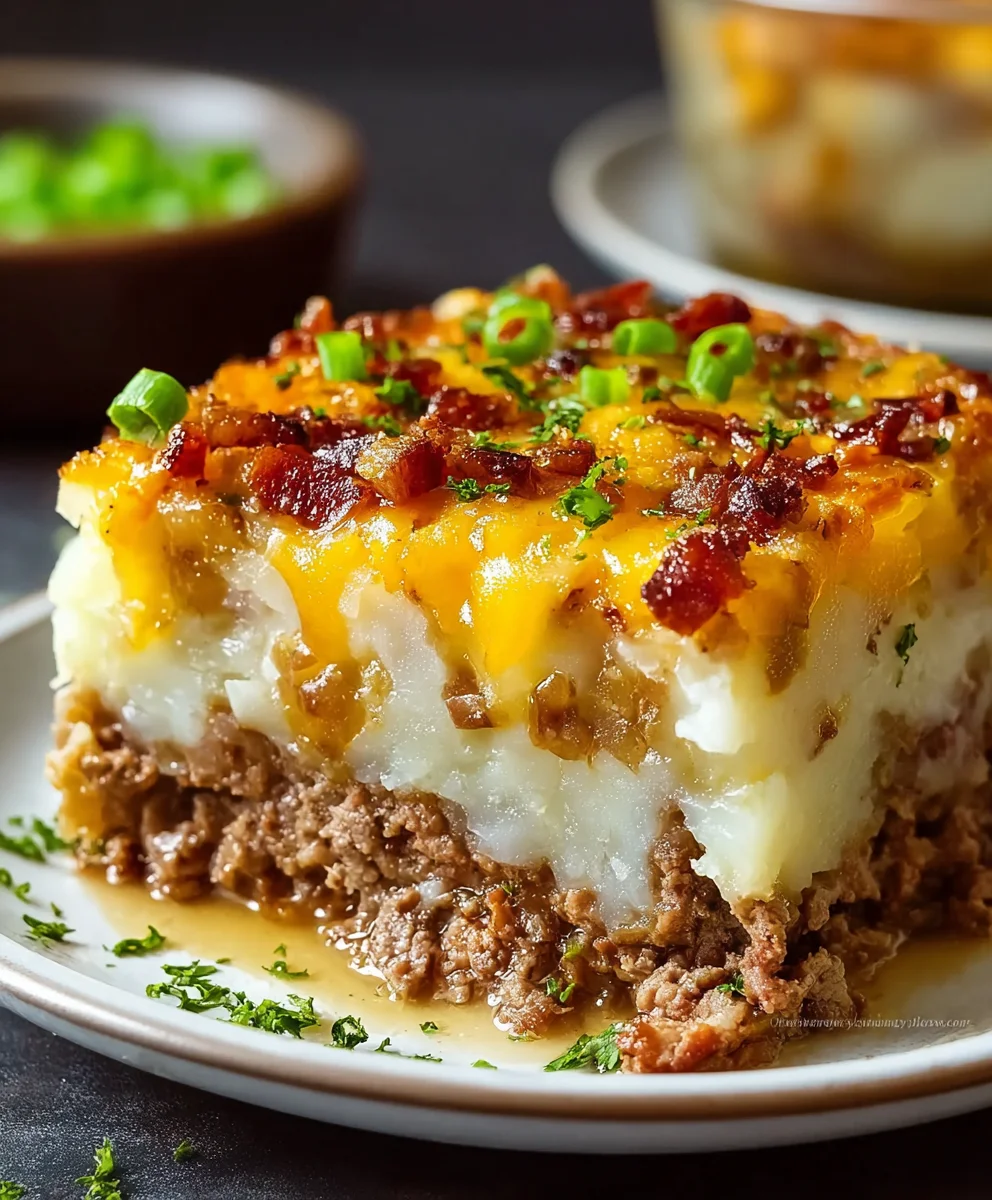 Loaded Potato Beef Meatloaf Casserole - Ultimate Comfort!