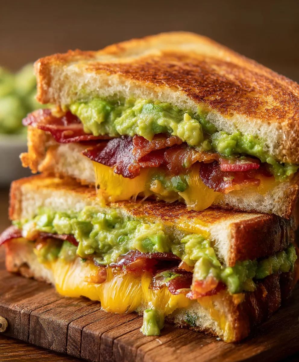 Irresistible Beef Bacon Guacamole Grilled Cheese Recipe