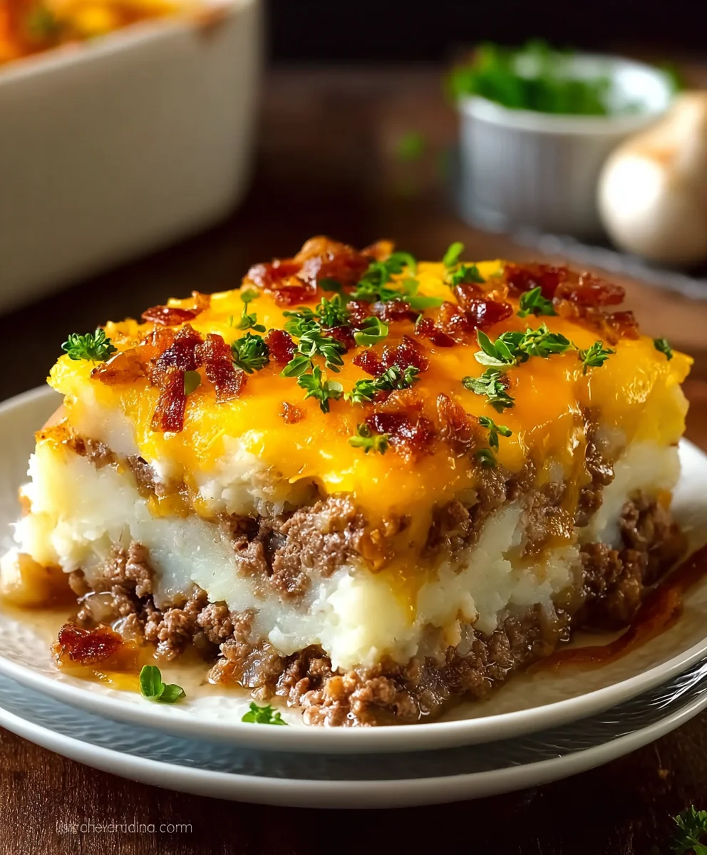 Loaded Potato Beef Meatloaf Casserole - Ultimate Comfort!