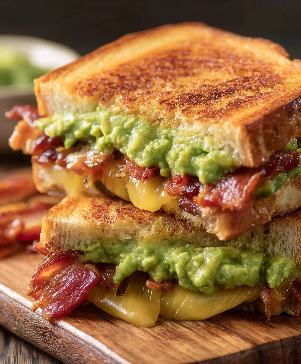Irresistible Beef Bacon Guacamole Grilled Cheese Recipe