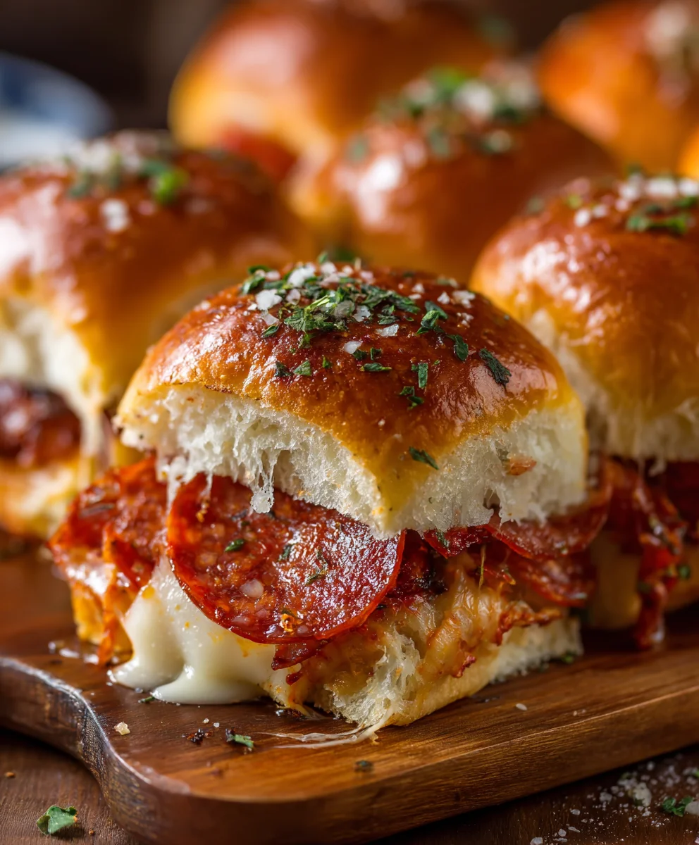 Cheesy Beef Pepperoni Pizza Sliders: Ultimate Party Food