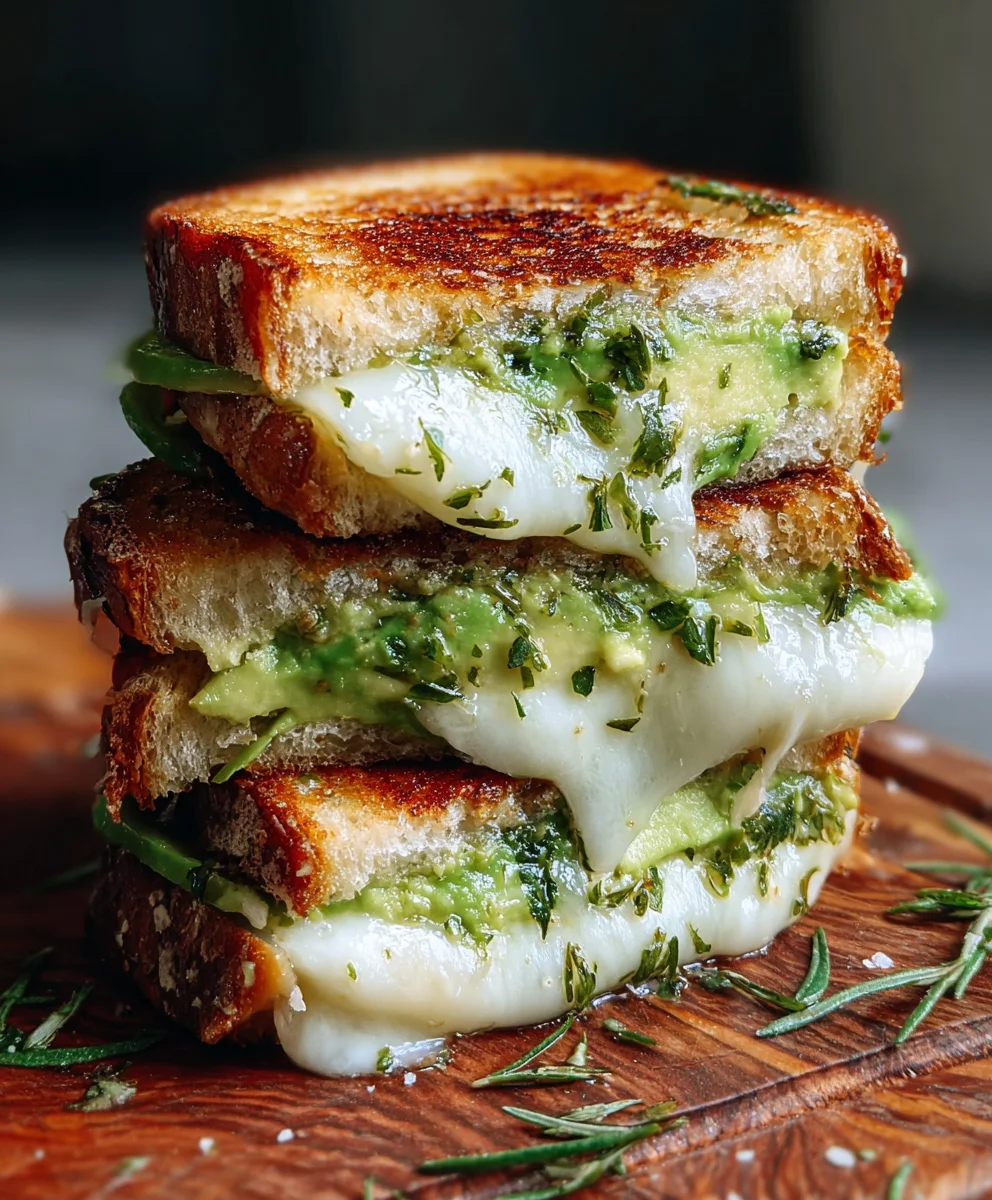 Ultimate Creamy Avocado Grilled Cheese - So Gooey!