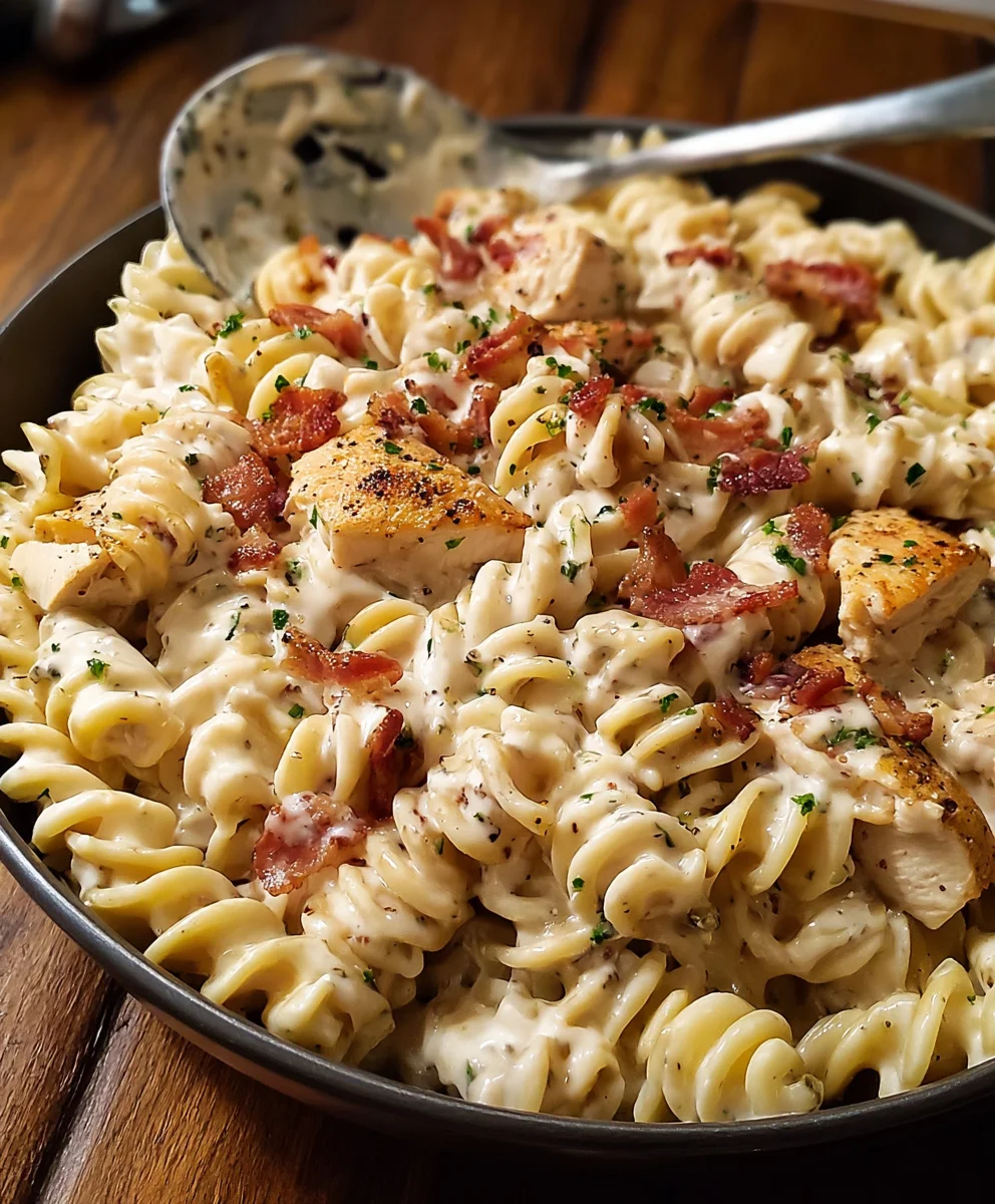 Easy Chicken Beef Bacon Ranch Pasta - Quick & Flavorful!