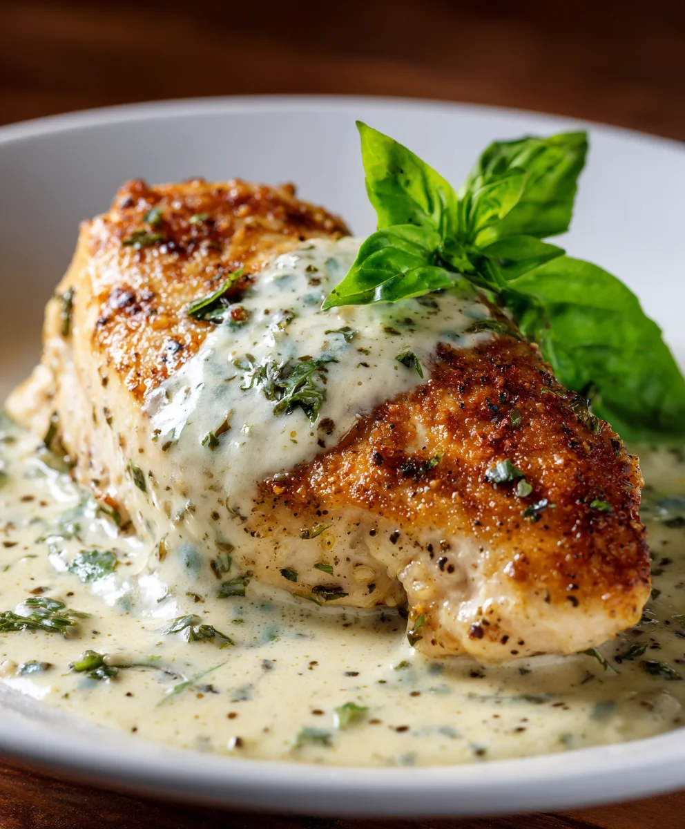 Creamy Mozzarella Chicken in Basil Sauce: Dinner Perfection
