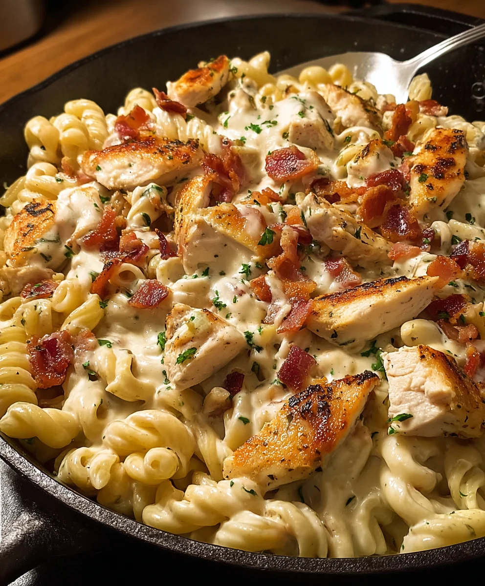 Easy Chicken Beef Bacon Ranch Pasta - Quick & Flavorful!