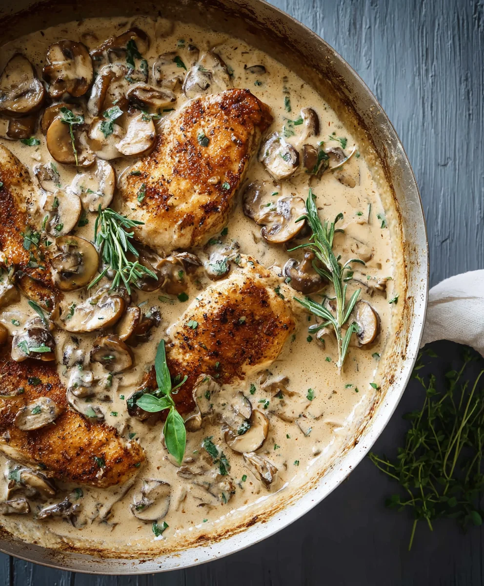 Delicious Creamy Mushroom Chicken Recipe for Dinner