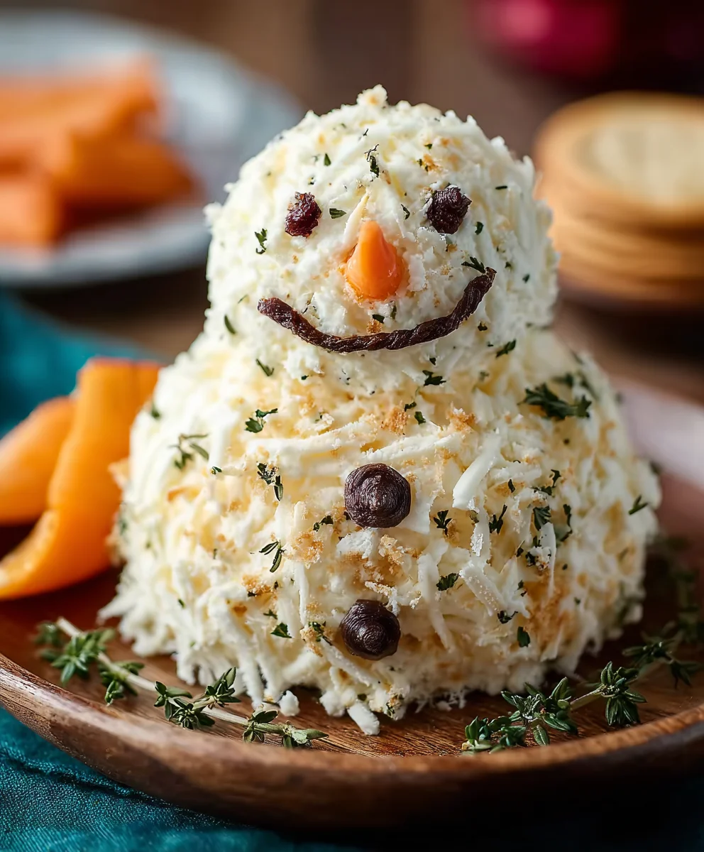 Fun Ranch Snowman Cheeseball: Festive Holiday Appetizer!