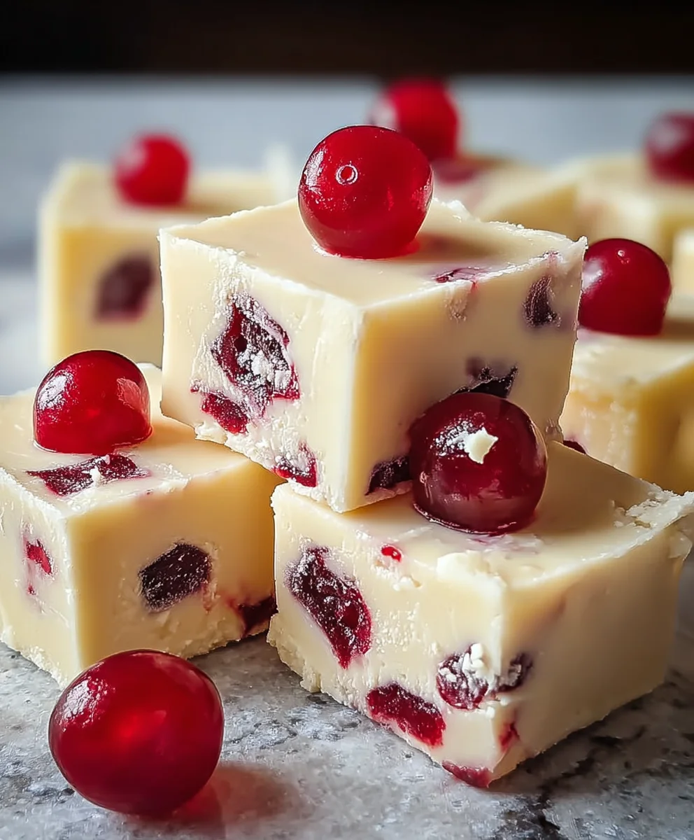 Decadent Cherry White Chocolate Fudge - Simple & Sweet!