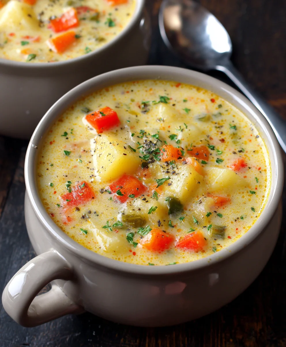 Easy One Pot Creamy Vegetable Soup – Dinner in Minutes!