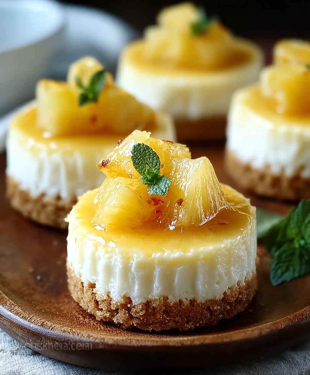 Easy Tropical Pineapple Mini Cheesecakes: Bright Dessert!
