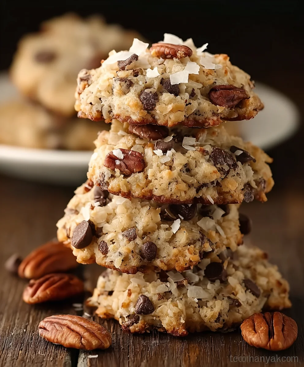 Chocolate Pecan Coconut Cookies - Easy & Delicious!
