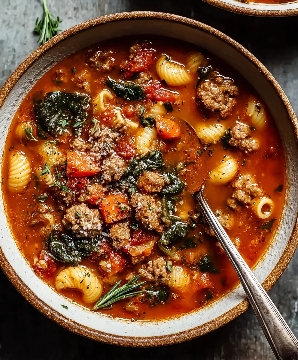 Hearty Beef Italian Sausage Soup – Quick & Flavorful!
