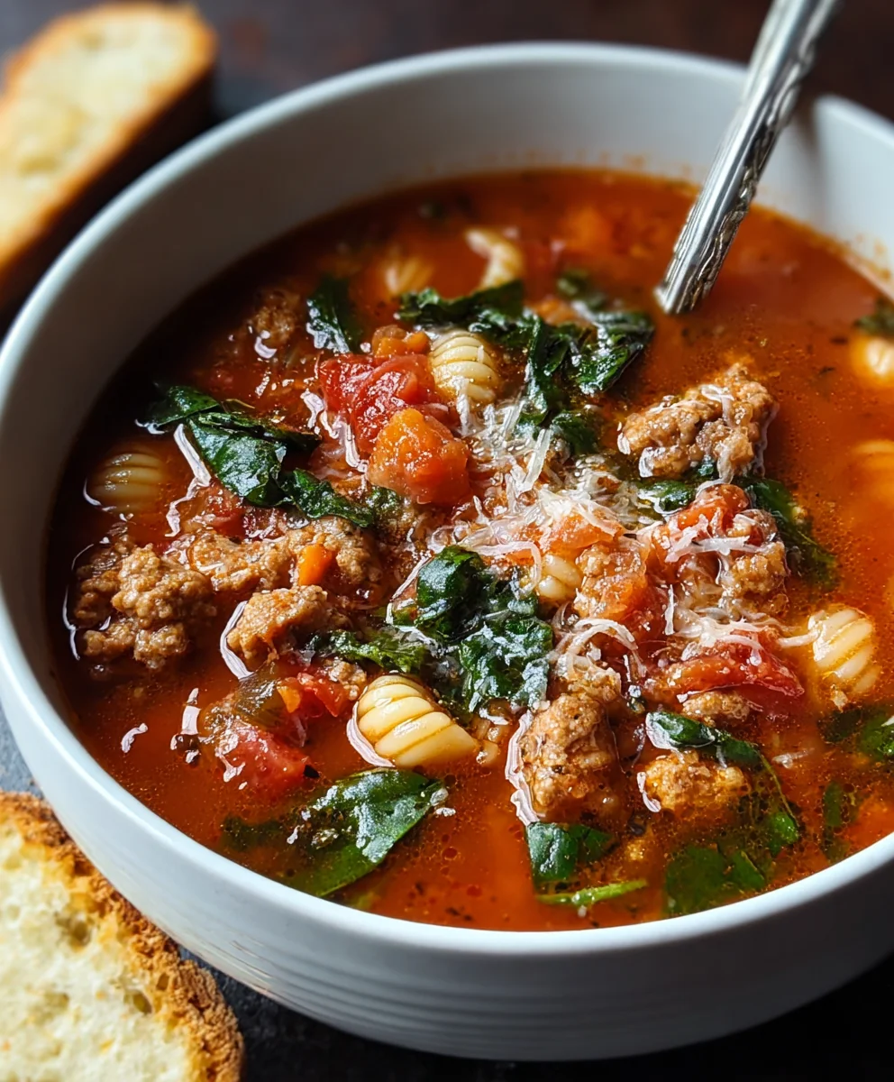 Hearty Beef Italian Sausage Soup – Quick & Flavorful!
