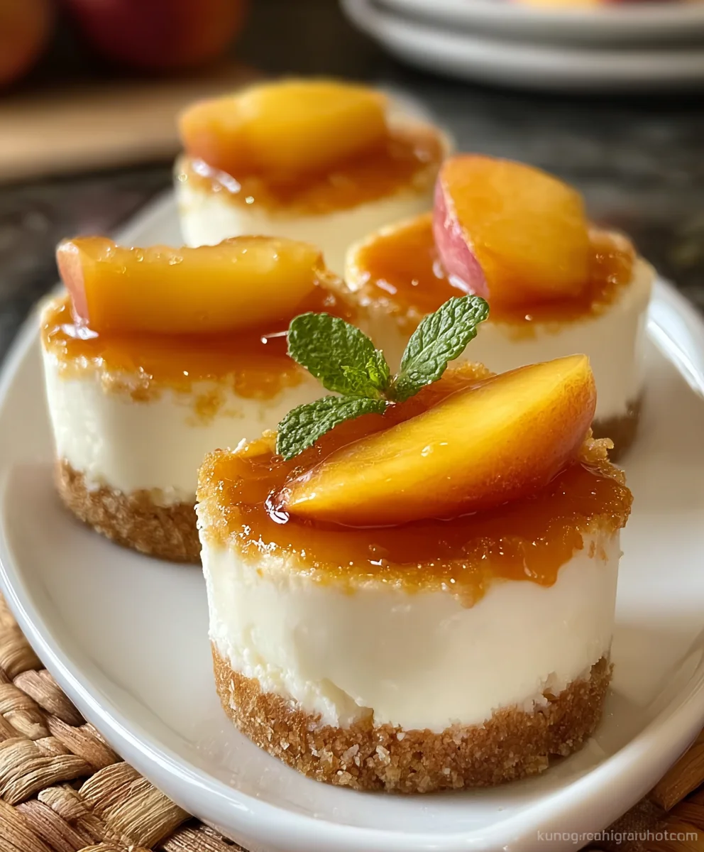 Peachy Cheesecake Bites: Easy No-Bake Dessert Recipe