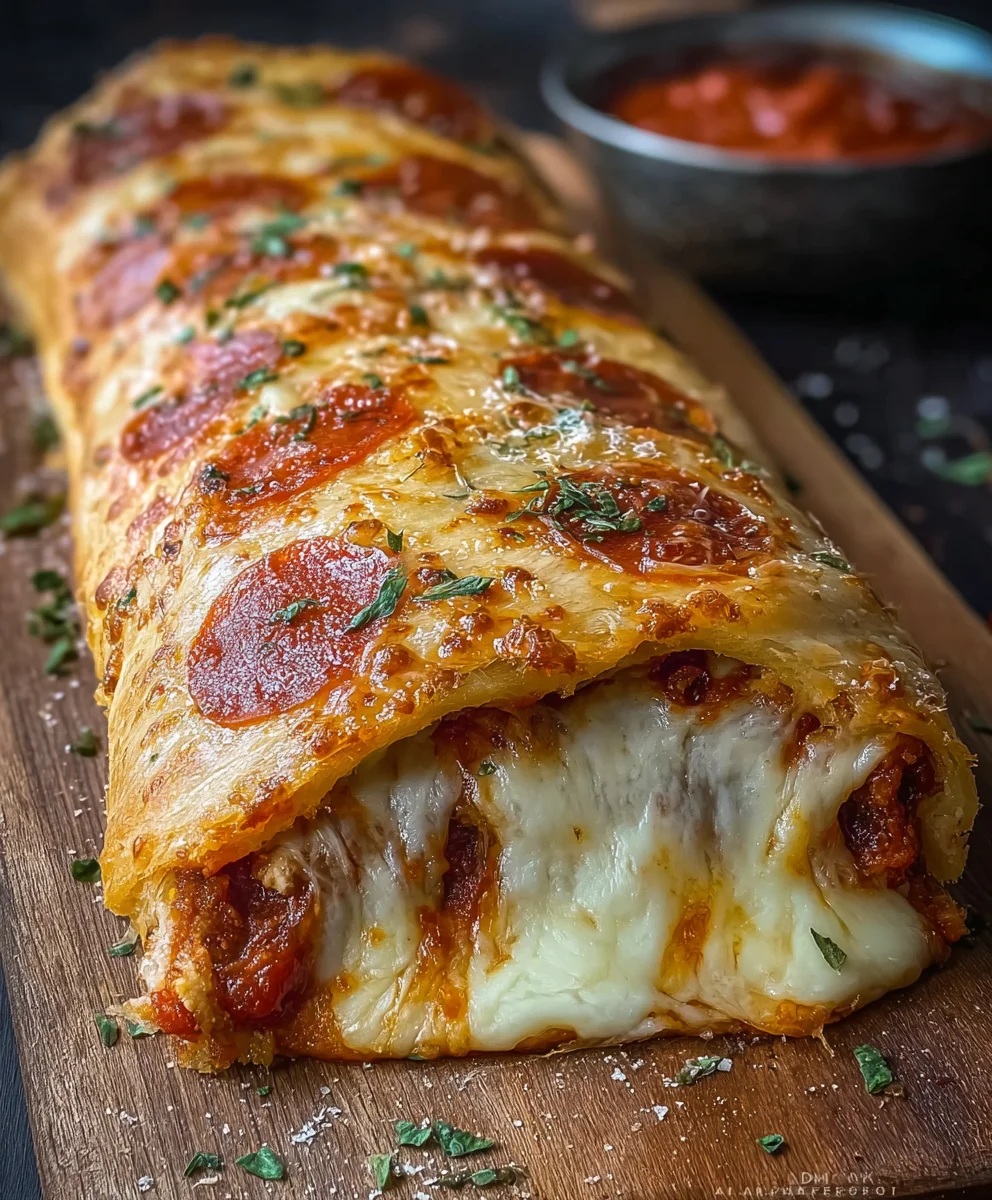 Loaded Cheesy Beef Pepperoni Stromboli – Ultimate Recipe!