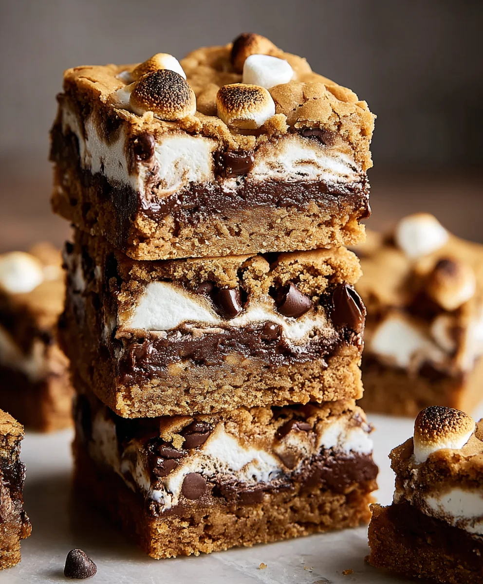 Peanut Butter Smores Blondies: Irresistible Dessert!