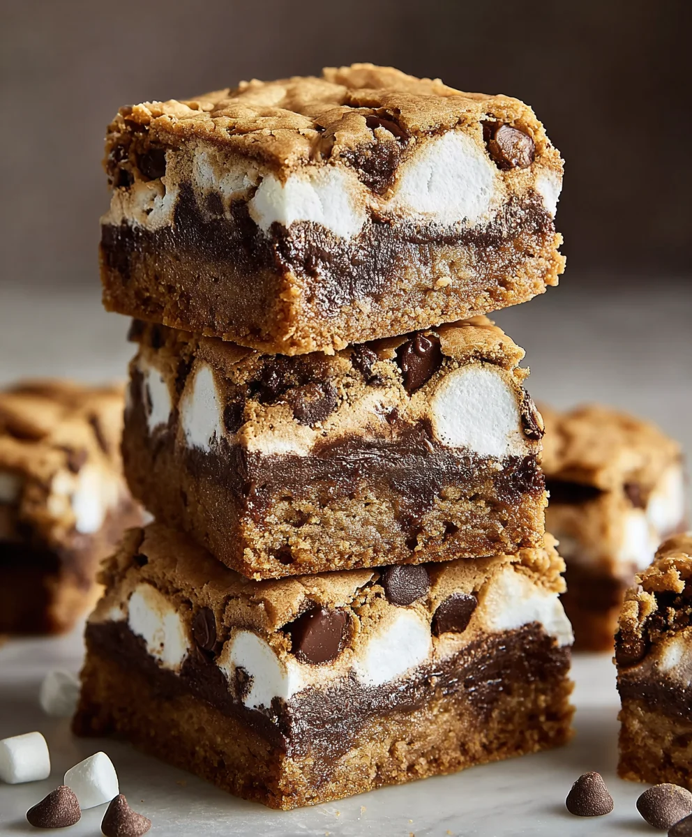 Peanut Butter Smores Blondies: Irresistible Dessert!