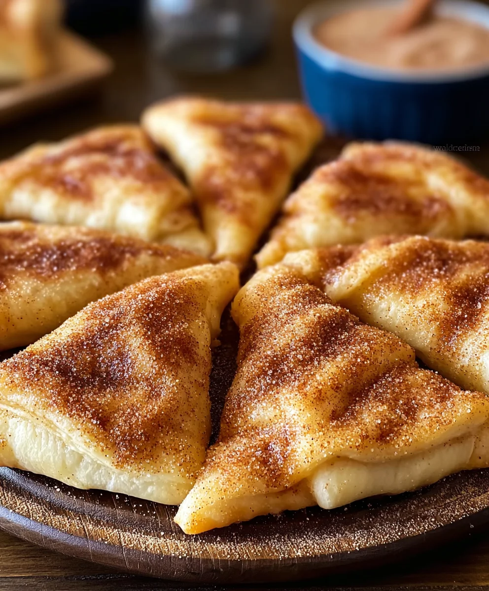 Sweet Cinnamon Sugar Crescent Rolls: A Dessert Pizza Twist!