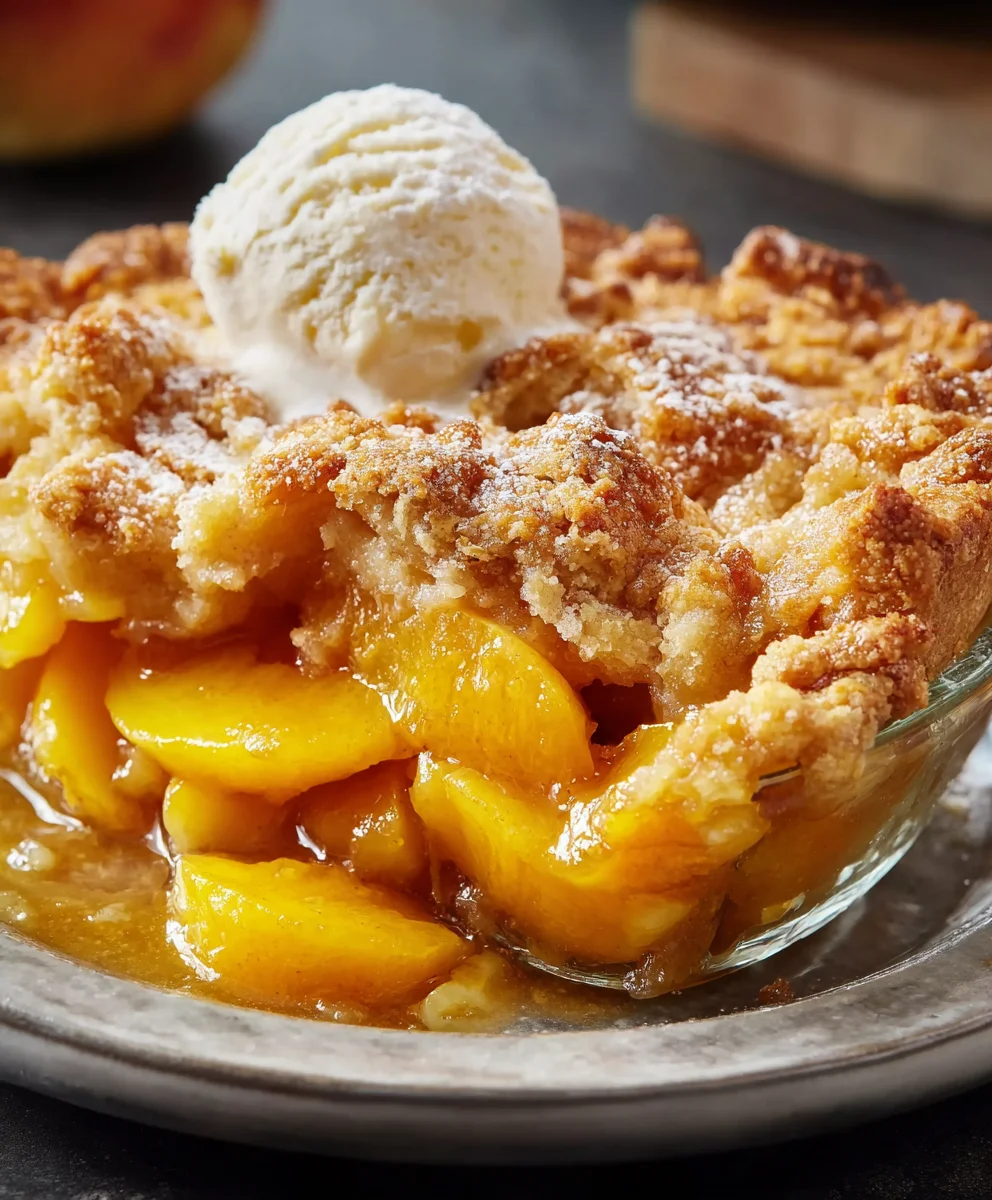Quick & Easy Peach Cobbler Recipe: Lazy Man's Delicious Pie