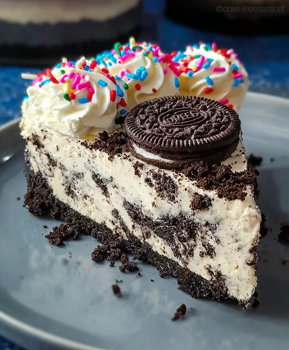 Easy No Bake Oreo Cheesecake Sprinkles: Quick Dessert!