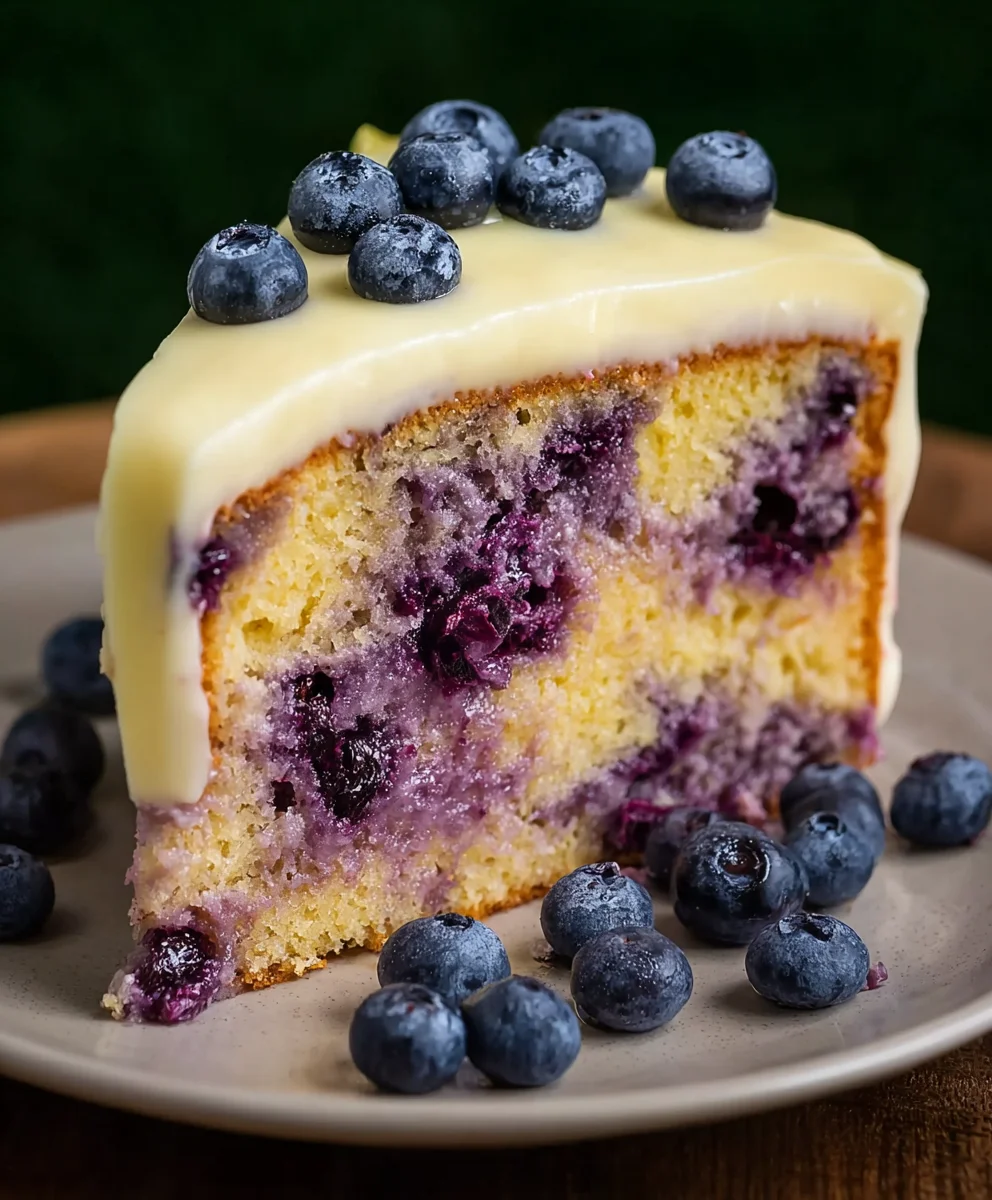 Blueberry Cake with Tangy Lemon Cream Cheese Frosting