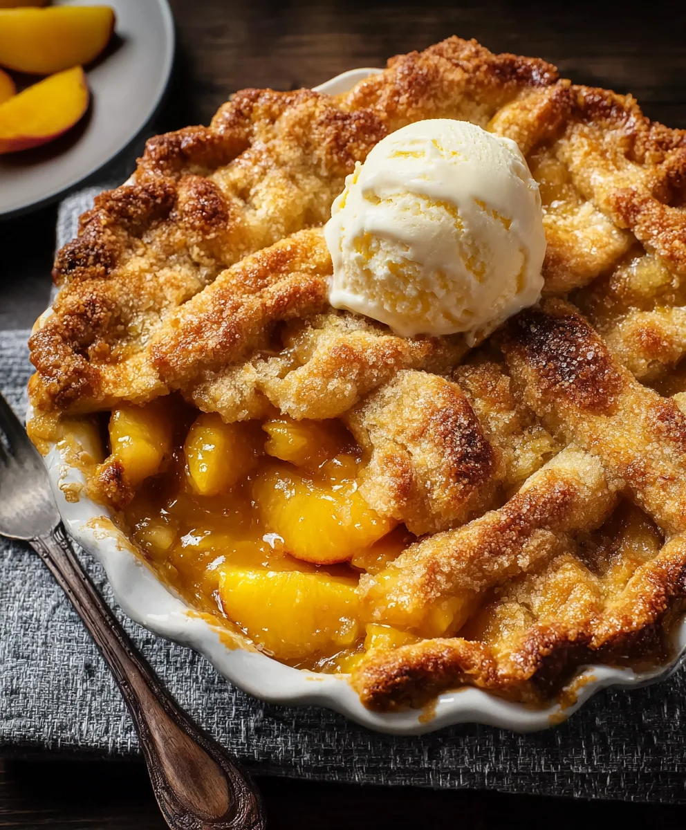 Quick & Easy Peach Cobbler Recipe: Lazy Man's Delicious Pie