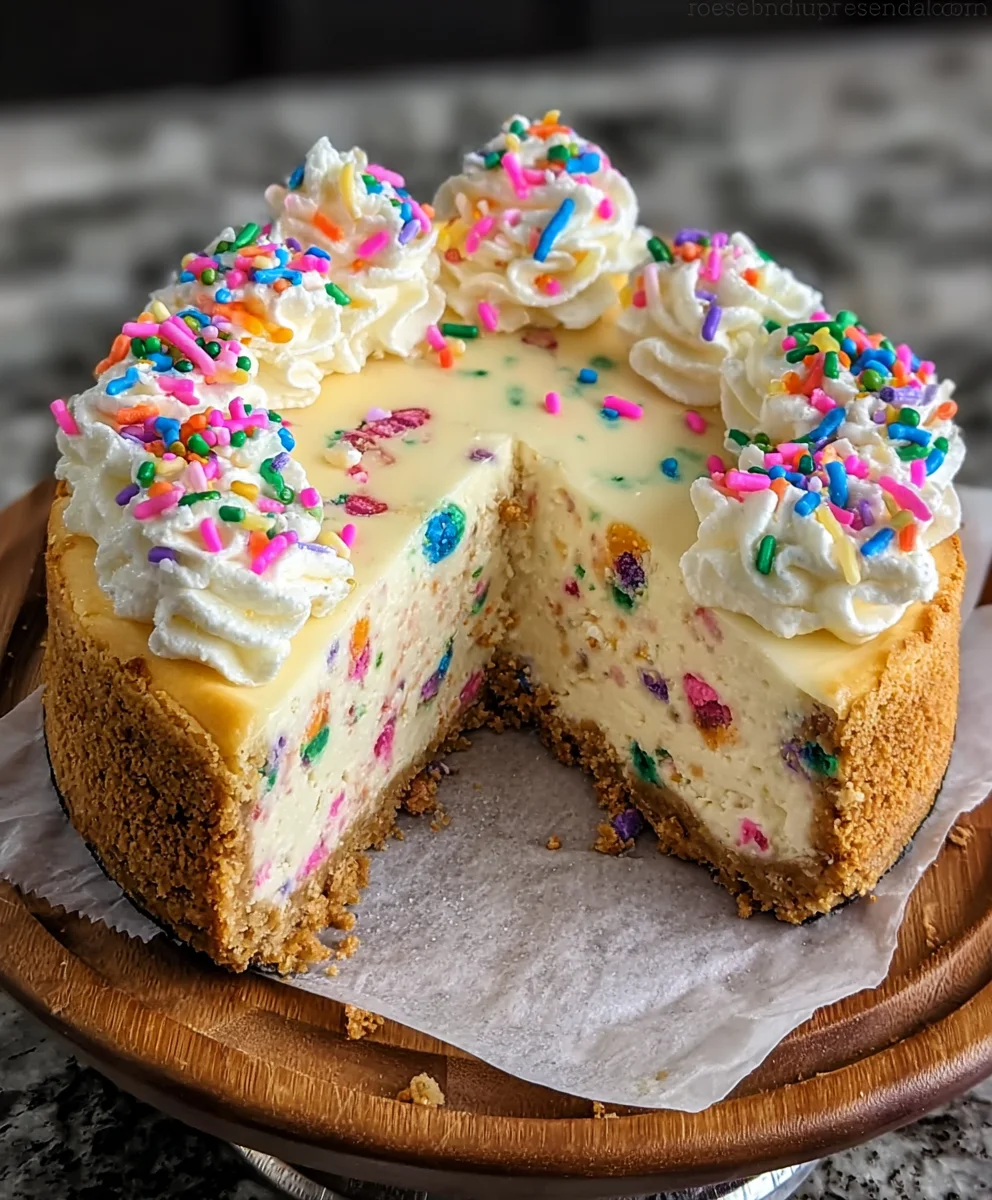 Funfetti Cookie Topped Cheesecake: Easy Festive Dessert