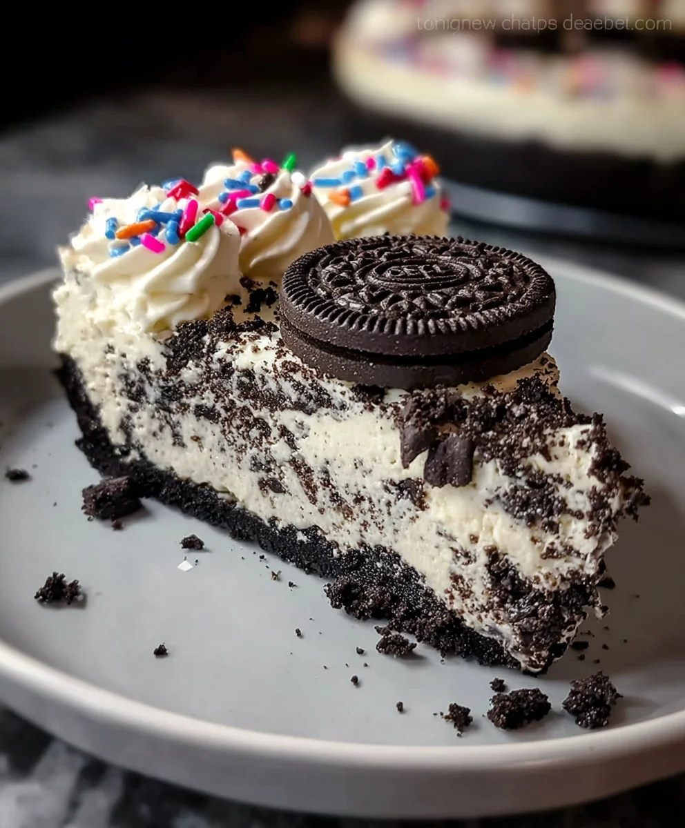 Easy No Bake Oreo Cheesecake Sprinkles: Quick Dessert!