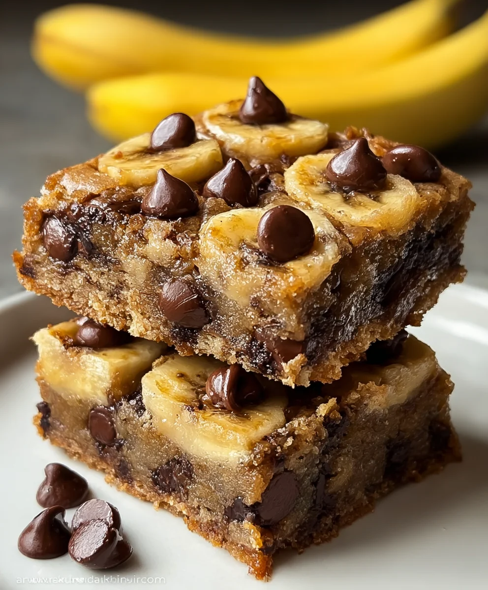 Easy Decadent Banana Chocolate Chip Bars Recipe You'll Love