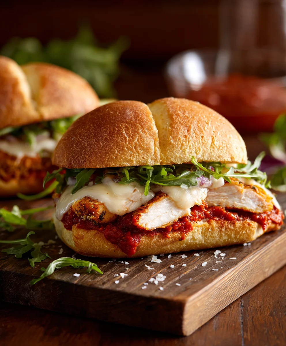 Delicious Chicken Parmesan Sandwiches: Quick & Cheesy!