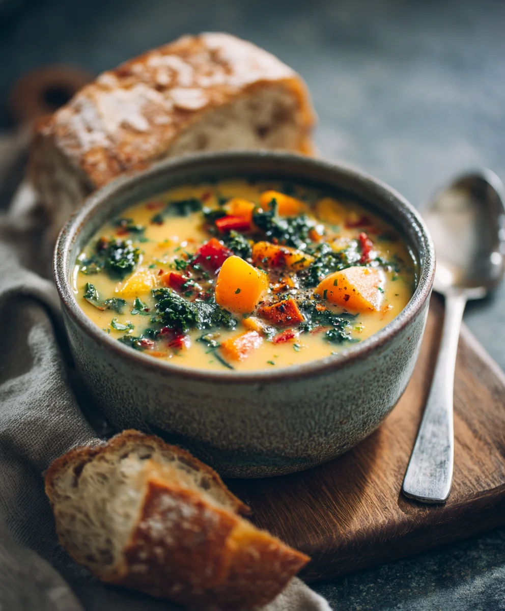 Easy One Pot Creamy Vegetable Soup – Dinner in Minutes!