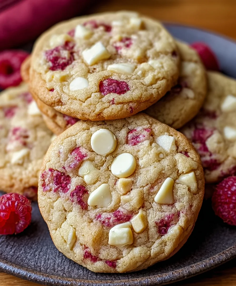 Amazing Raspberry White Chocolate Cookies for Dessert!
