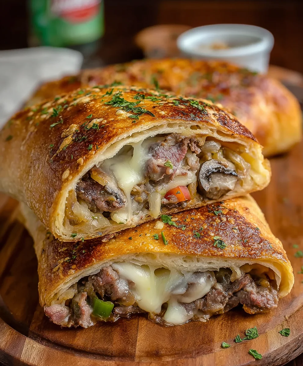 Easy Philly Cheesesteak Stromboli: Quick & Cheesy Dinner!