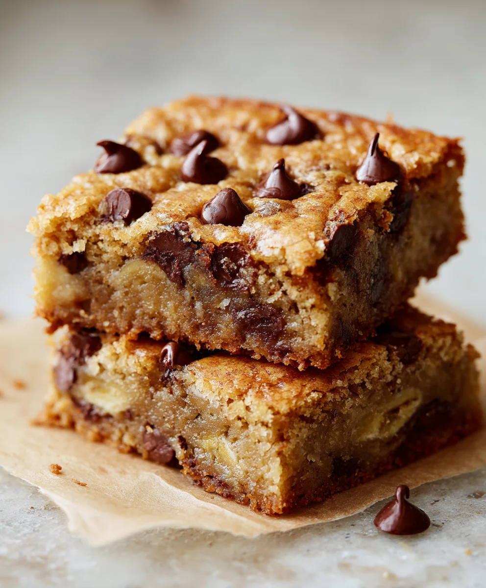 Best Banana Chocolate Chip Cookie Bars - Sweet Treat!