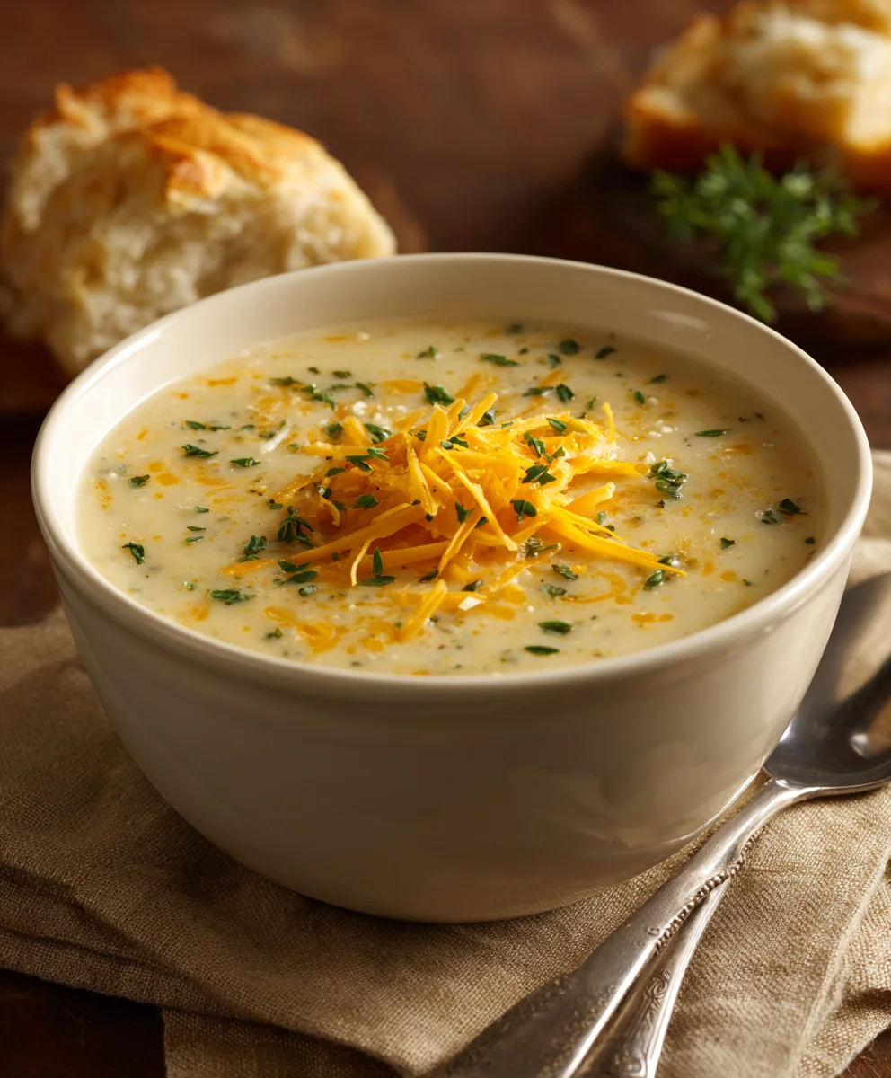 Ultimate Hearty Cheddar Garlic Herb Potato Soup Recipe