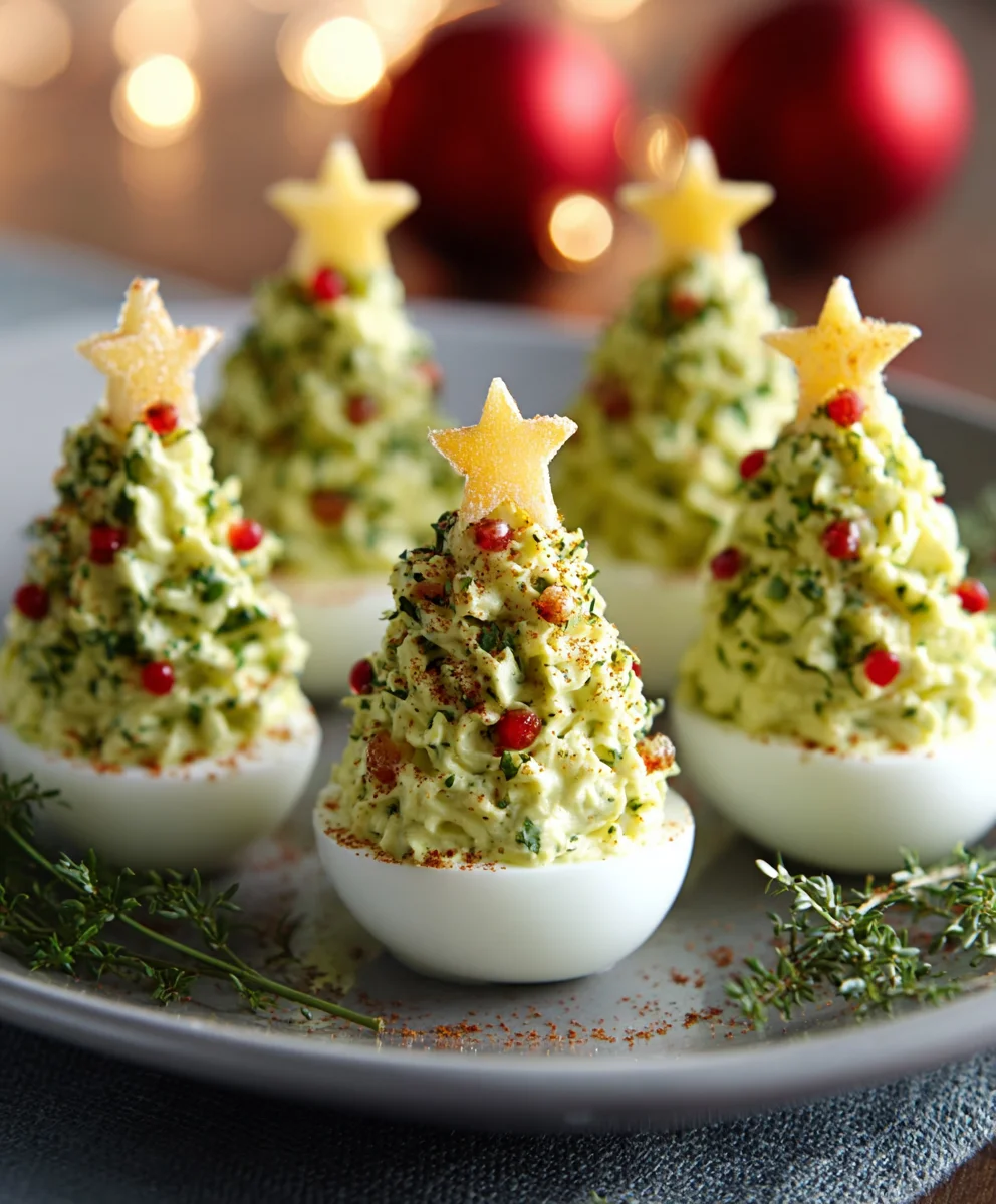 Festive Deviled Egg Christmas Trees: Easy Holiday Fun!