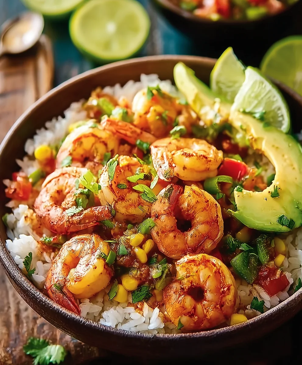 Vibrant Fiesta Shrimp Rice Bowl: Dinner Ready in Minutes!