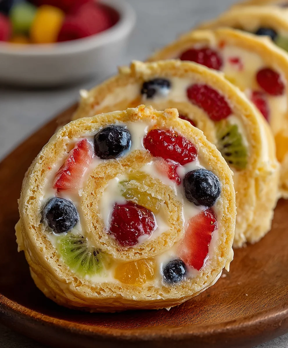 Cheesecake Fruit Salad Roll Ups: Sweet, Creamy & Easy Treat!